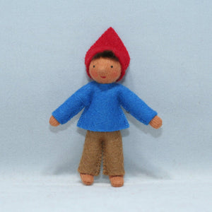 Handmade Elf Helper Doll by Ambrosius – Eco-Friendly Wool Felt Waldorf Toy from Eco Flower Fairies LLC