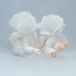Snow Baby Doll – 2.5" Handmade Felt Waldorf Decoration by Ambrosius