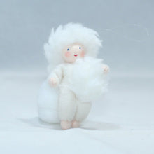 Handmade Snow Baby Doll by Ambrosius – Eco-Friendly Wool Felt Waldorf Toy from Eco Flower Fairies LLC