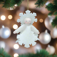 Handmade Snowflake Princess Doll by Ambrosius – Eco-Friendly Wool Felt Waldorf Toy from Eco Flower Fairies LLC