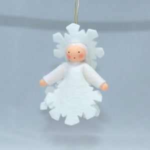 Handmade Snowflake Princess Doll by Ambrosius – Eco-Friendly Wool Felt Waldorf Toy from Eco Flower Fairies LLC