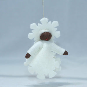 Handmade Snowflake Princess Doll by Ambrosius – Eco-Friendly Wool Felt Waldorf Toy from Eco Flower Fairies LLC