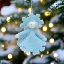 Handmade Snowflake Princess Doll by Ambrosius – Eco-Friendly Wool Felt Waldorf Toy from Eco Flower Fairies LLC
