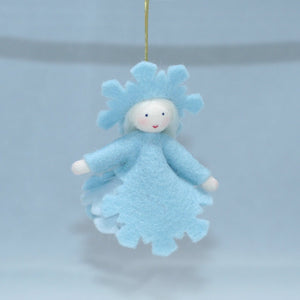 Handmade Snowflake Princess Doll by Ambrosius – Eco-Friendly Wool Felt Waldorf Toy from Eco Flower Fairies LLC