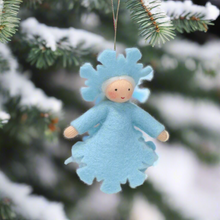 Handmade Snowflake Princess Doll by Ambrosius – Eco-Friendly Wool Felt Waldorf Toy from Eco Flower Fairies LLC