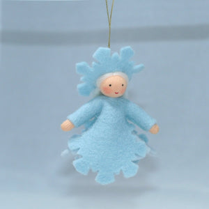 Handmade Snowflake Princess Doll by Ambrosius – Eco-Friendly Wool Felt Waldorf Toy from Eco Flower Fairies LLC