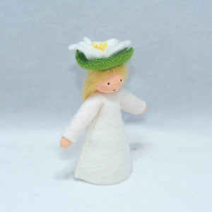 Handmade Water Lily Fairy Doll by Ambrosius – Eco-Friendly Wool Felt Waldorf Toy from Eco Flower Fairies LLC