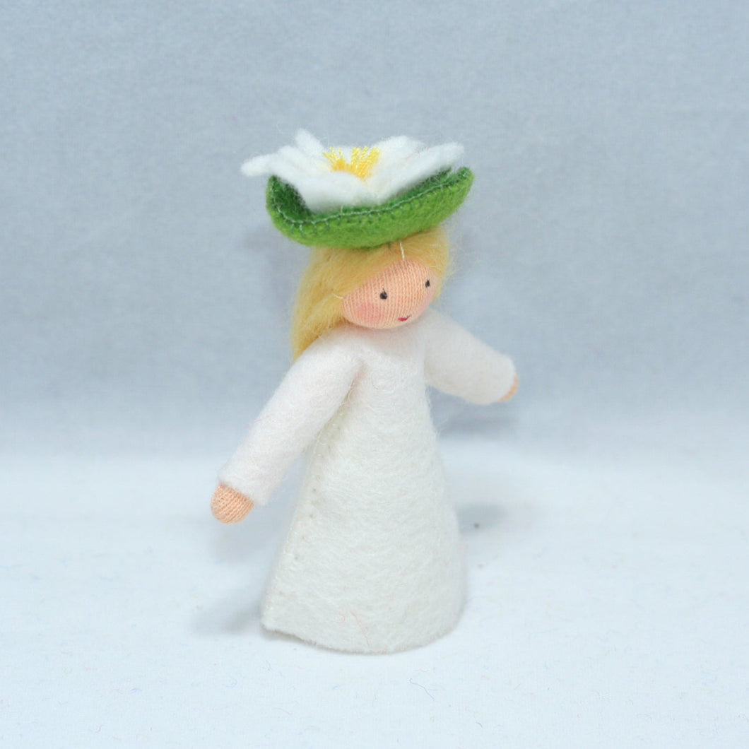Handmade Water Lily Fairy Doll by Ambrosius – Eco-Friendly Wool Felt Waldorf Toy from Eco Flower Fairies LLC