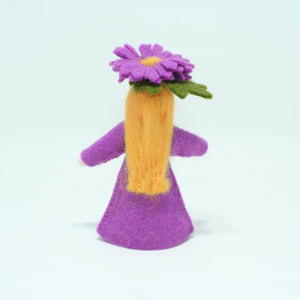 Chrysanthemum Fairy Doll – 2.5” & 3" Handmade Felt Waldorf Decorations by Ambrosius