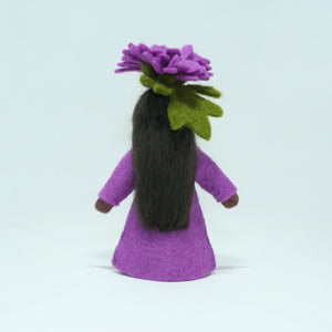 Chrysanthemum Fairy Doll – 2.5” & 3" Handmade Felt Waldorf Decorations by Ambrosius