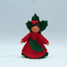 Handmade Holly Berry Princess Doll by Ambrosius – Eco-Friendly Wool Felt Waldorf Toy from Eco Flower Fairies LLC