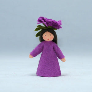 Chrysanthemum Fairy Doll – 2.5” & 3" Handmade Felt Waldorf Decorations by Ambrosius