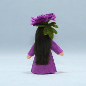 Chrysanthemum Fairy Doll – 2.5” & 3" Handmade Felt Waldorf Decorations by Ambrosius
