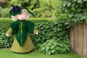 Ivy Fairy Doll – 3" Handmade Felt Waldorf Decoration by Ambrosius