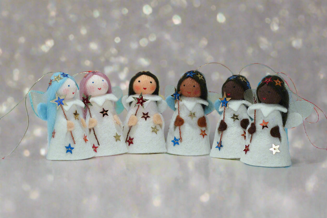 Handmade Jingle Fairy Doll by Ambrosius – Eco-Friendly Wool Felt Waldorf Toy from Eco Flower Fairies LLC