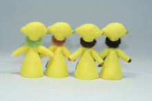 Lemon Fairy Doll – 2.5" & 3" Handmade Felt Waldorf Decoration by Ambrosius