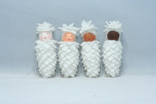 Pine Cone Baby Doll – 2.5" Handmade Felt Waldorf Decoration by Ambrosius