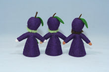 Plum Fairy Doll – 2.5" & 3" Handmade Felt Waldorf Decorations by Ambrosius