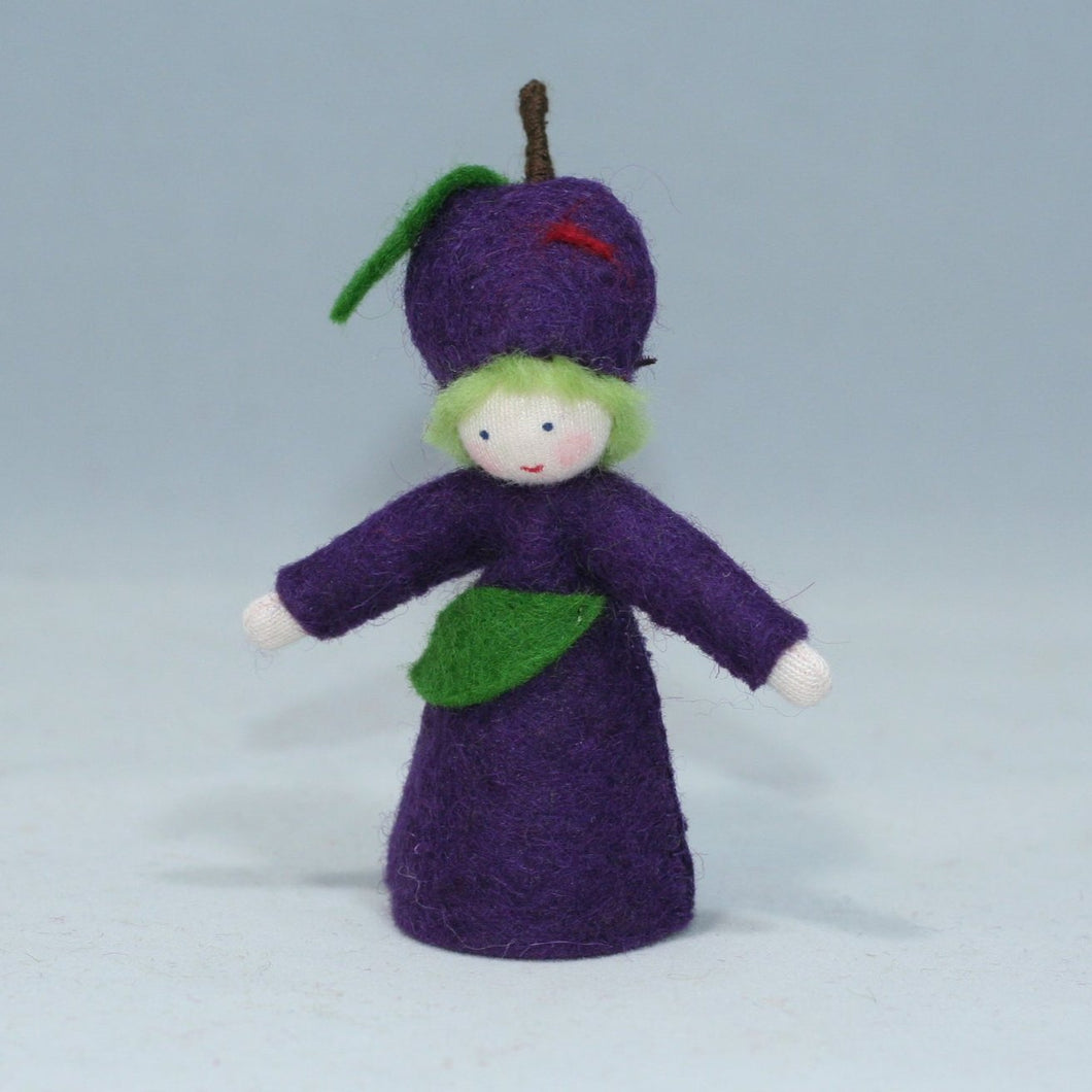 Handmade Plum Fairy Doll by Ambrosius – Eco-Friendly Wool Felt Waldorf Toy from Eco Flower Fairies LLC
