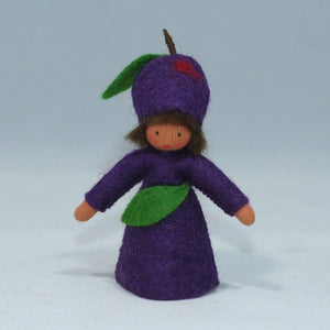 Handmade Plum Fairy Doll by Ambrosius – Eco-Friendly Wool Felt Waldorf Toy from Eco Flower Fairies LLC