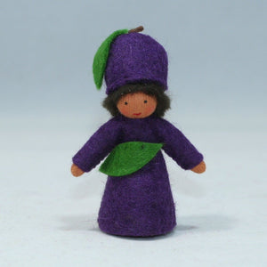 Handmade Plum Fairy Doll by Ambrosius – Eco-Friendly Wool Felt Waldorf Toy from Eco Flower Fairies LLC