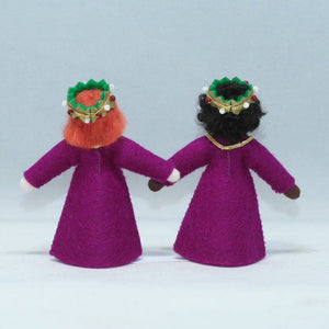 Halloween Royal Doll – 3" Handmade Felt Waldorf Decoration by Ambrosius