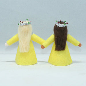 Halloween Royal Doll – 3" Handmade Felt Waldorf Decoration by Ambrosius