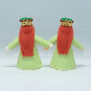 Halloween Royal Doll – 3" Handmade Felt Waldorf Decoration by Ambrosius