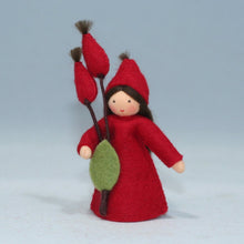 Handmade Rose Hips Fairy Doll by Ambrosius – Eco-Friendly Wool Felt Waldorf Toy from Eco Flower Fairies LLC