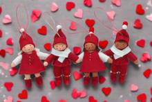 Santa's Helper Doll – 3" Handmade Felt Waldorf Decoration by Ambrosius