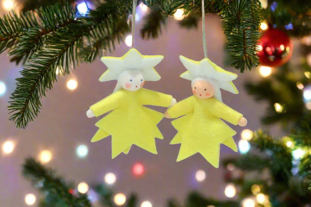 Handmade Star Pixie Doll by Ambrosius – Eco-Friendly Wool Felt Waldorf Toy from Eco Flower Fairies LLC