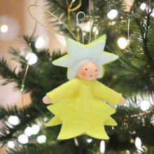Star Pixie Doll – 2.5" Handmade Felt Waldorf Decoration by Ambrosius