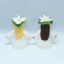 Water Lily Fairy Doll – 3" Handmade Felt Waldorf Decoration by Ambrosius