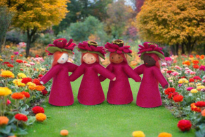 Handmade Zinnia Fairy Doll by Ambrosius – Eco-Friendly Wool Felt Waldorf Toy from Eco Flower Fairies LLC