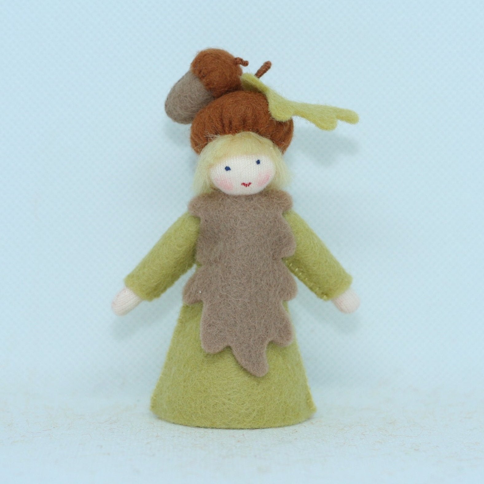 Acorn Fairy Doll – 2.5” & 3.5” Handmade Felt Waldorf Decorations