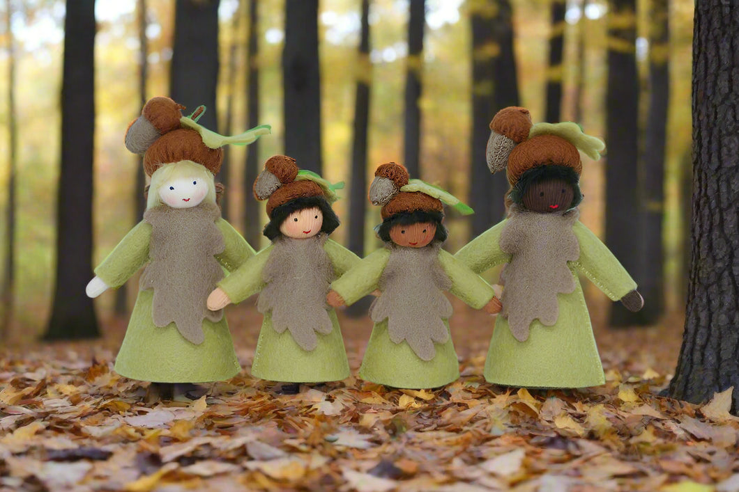 Handmade Acorn Fairy Doll by Ambrosius – Eco-Friendly Wool Felt Waldorf Toy from Eco Flower Fairies LLC