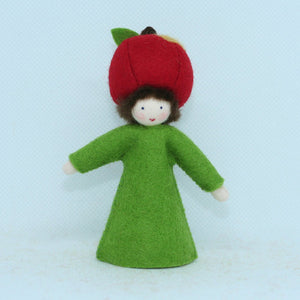Handmade Apple Fairy Doll by Ambrosius – Eco-Friendly Wool Felt Waldorf Toy from Eco Flower Fairies LLC