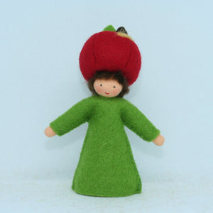 Handmade Apple Fairy Doll by Ambrosius – Eco-Friendly Wool Felt Waldorf Toy from Eco Flower Fairies LLC