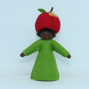 Handmade Apple Fairy Doll by Ambrosius – Eco-Friendly Wool Felt Waldorf Toy from Eco Flower Fairies LLC