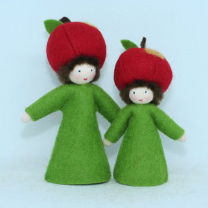 Handmade Apple Fairy Doll by Ambrosius – Eco-Friendly Wool Felt Waldorf Toy from Eco Flower Fairies LLC