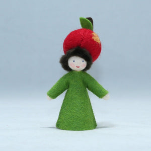 Handmade Apple Fairy Doll by Ambrosius – Eco-Friendly Wool Felt Waldorf Toy from Eco Flower Fairies LLC