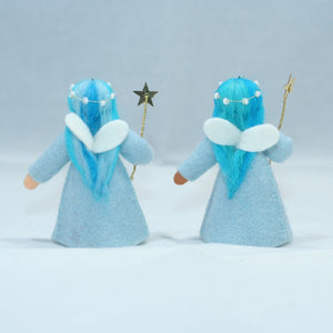 Aurora Borealis Fairy Doll – 2.5” Handmade Felt Waldorf Decoration by Ambrosius