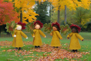 Handmade Autumn Fairy Doll by Ambrosius – Eco-Friendly Wool Felt Waldorf Toy from Eco Flower Fairies LLC