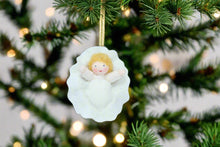 Baby Doll in Walnut Manger – 2" Handmade Felt Waldorf Decoration by Ambrosius