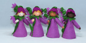 Bellflower Fairy (2.5" and 3.5" handmade decorative felt doll)