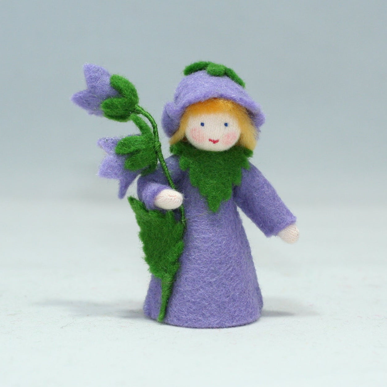 Bluebell Fairy Doll – 2.5” Handmade Felt Waldorf Decoration by