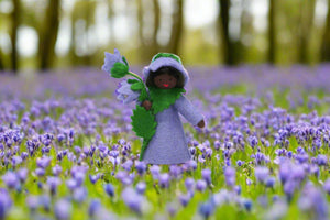 Bluebell Fairy Doll – 2.5” Handmade Felt Waldorf Decoration by Ambrosius