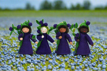 Handmade Blueberry Fairy Doll by Ambrosius – Eco-Friendly Wool Felt Waldorf Toy from Eco Flower Fairies LLC