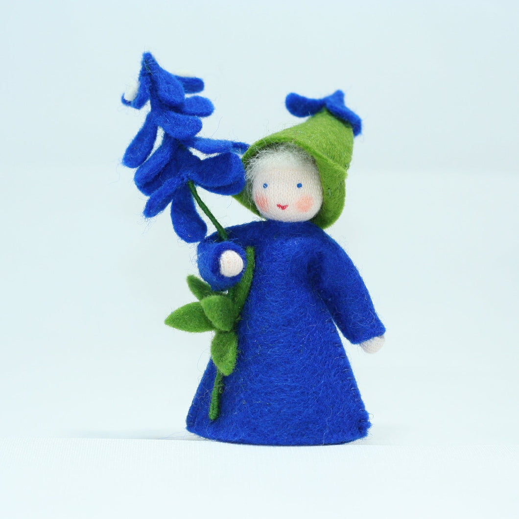 Handmade Bluebonnet Fairy Doll by Ambrosius – Eco-Friendly Wool Felt Waldorf Toy from Eco Flower Fairies LLC