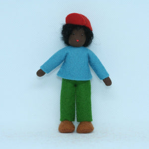 Handmade Brother Doll by Ambrosius – Eco-Friendly Wool Felt Waldorf Toy from Eco Flower Fairies LLC